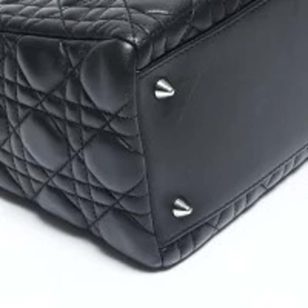 Christian Dior Lady Leather Shoulder Bag Black - Picture 6 of 13